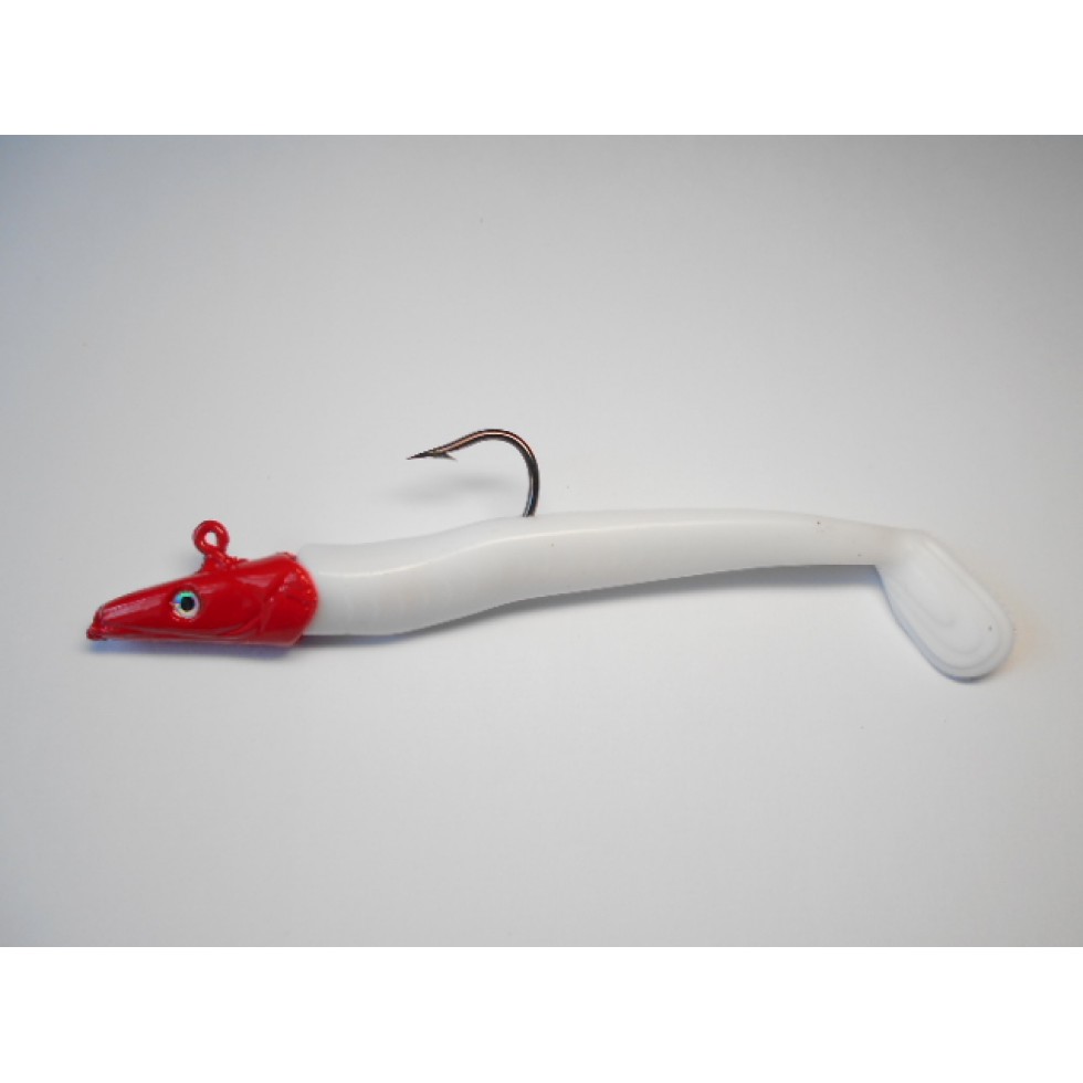 sorf lure white tail with red head